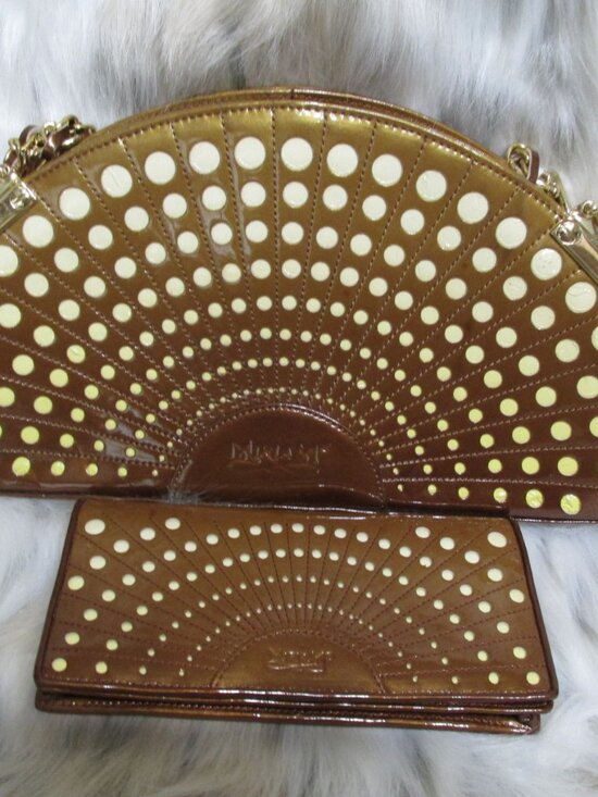 Handbags - P3122-Miriam Ascireale Italian Laser Cut Shoulder Bag & Matching Wallet